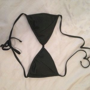 Black triangle bikini top
